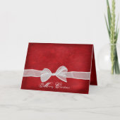 Vrolijk kerstgebak rood feestdagen kaart (Voorkant)