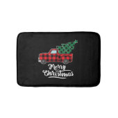 Vrolijk kerstgebak Rood met kerstboom Badmat (Voorkant)