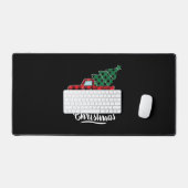 Vrolijk kerstgebak Rood met kerstboom Bureaumat (Keyboard & Muis)