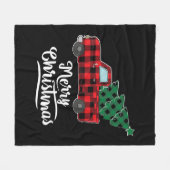 Vrolijk kerstgebak Rood met kerstboom Fleece Deken (Voorkant (Horizontaal))