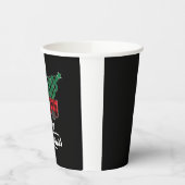 Vrolijk kerstgebak Rood met kerstboom Papieren Bekers (Links)