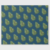 Vrolijk kerstgebak Rustisch  Classic Blue Cadeaupapier (Vlak)