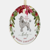 Vrolijk kerstgebak | Voeg de foto van uw hond toe Keramisch Ornament (Rechts)