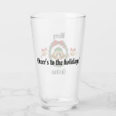 Vrolijk kerstgebak, Wreath en Bells Glas (Achterkant)