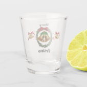 Vrolijk kerstgebak, Wreath en Bells Shot Glas (Achterkant)