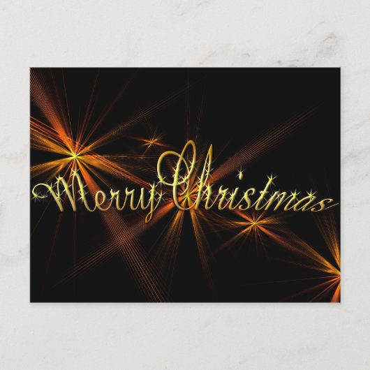 Vrolijk kerstgebanner op zwarte feestdag feestdagenkaart (Voorkant)