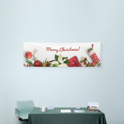 Vrolijk kerstgebanner spandoek (Beurs)