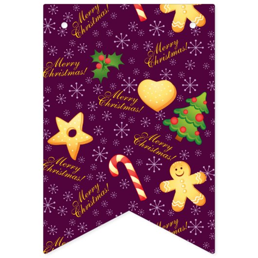 Vrolijk kerstgebanner vlaggetjes (Derde vlag)