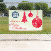 Vrolijk kerstgebanner voor zakelijk gebruik spandoek (Insitu)