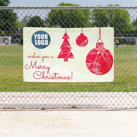 Vrolijk kerstgebanner voor zakelijk gebruik spandoek (Insitu)
