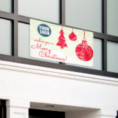 Vrolijk kerstgebanner voor zakelijk gebruik spandoek (Buitenkant Gebouw)
