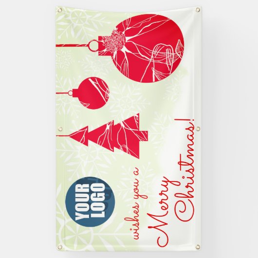 Vrolijk kerstgebanner voor zakelijk gebruik spandoek (Verticaal)
