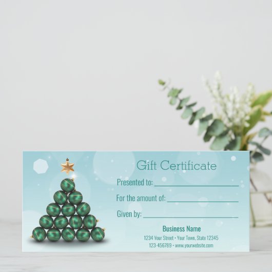 Vrolijk kerstgebaren - Boom Mint Pastel Gift Card (Staand voorkant)