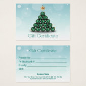 Vrolijk kerstgebaren - Boom Mint Pastel Gift Card Visitekaartje (Voorkant /achterkant)