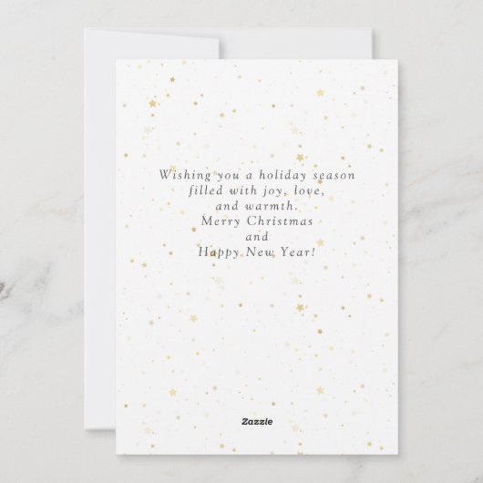 Vrolijk Kerstgebladerte Krans met gouden klokken. Feestdagenkaart (Achterkant)