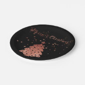 Vrolijk kerstgeblam en glitter Pink en Black Papieren Bordje (Gekanteld)