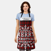 Vrolijk kerstgeblazen schort (Gedragen)