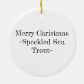 Vrolijk kerstgebloekte Zee forel~ Ornament (Achterkant)