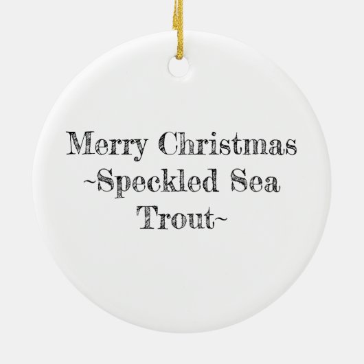 Vrolijk kerstgebloekte Zee forel~ Ornament (Achterkant)