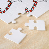 Vrolijk kerstgebluste kerstkippen legpuzzel (Zijkant)