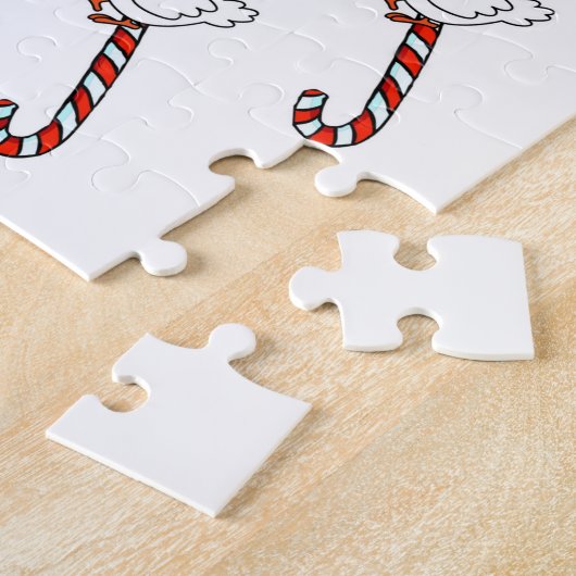 Vrolijk kerstgebluste kerstkippen legpuzzel (Zijkant)