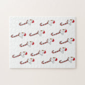 Vrolijk kerstgebluste kerstkippen legpuzzel (Horizontaal)