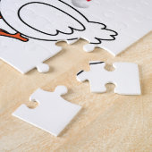 Vrolijk kerstgebluste kerstkippen legpuzzel (Zijkant)