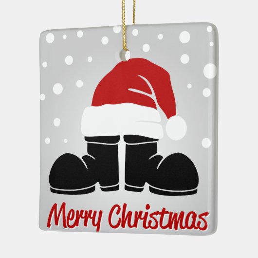 Vrolijk kerstgeboot en Pet Keramisch Ornament (Links)