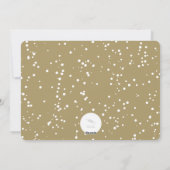 Vrolijk kerstgeborsteld script sterren Classy 6 Fo Feestdagenkaart (Achterkant)