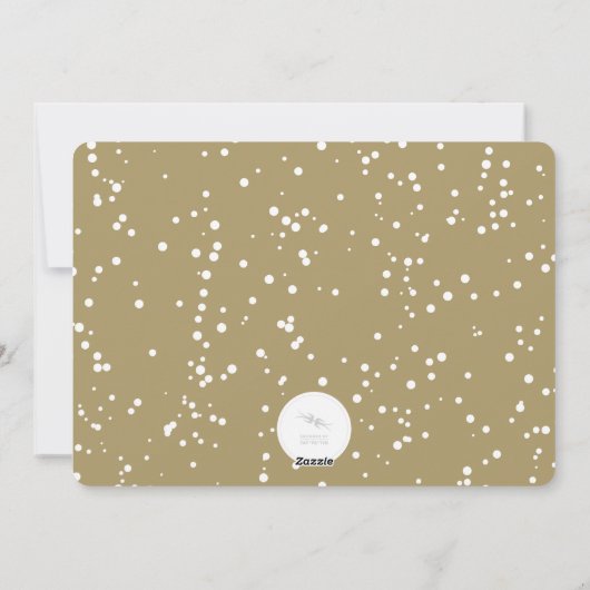 Vrolijk kerstgeborsteld script sterren Classy 6 Fo Feestdagenkaart (Achterkant)