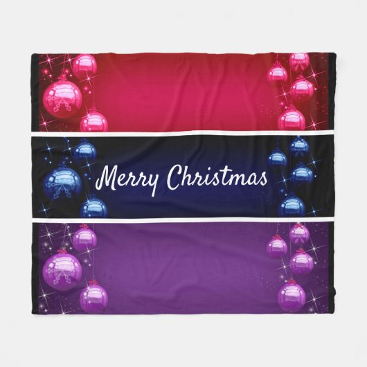 Vrolijk kerstgebrandje fleece deken (Voorkant (Horizontaal))