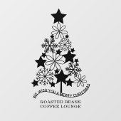 Vrolijk kerstgebundelde boom op maat raamsticker (Vel)