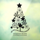 Vrolijk kerstgebundelde boom op maat raamsticker (Vel 3)