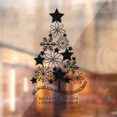 Vrolijk kerstgebundelde boom op maat raamsticker (Vel 2)