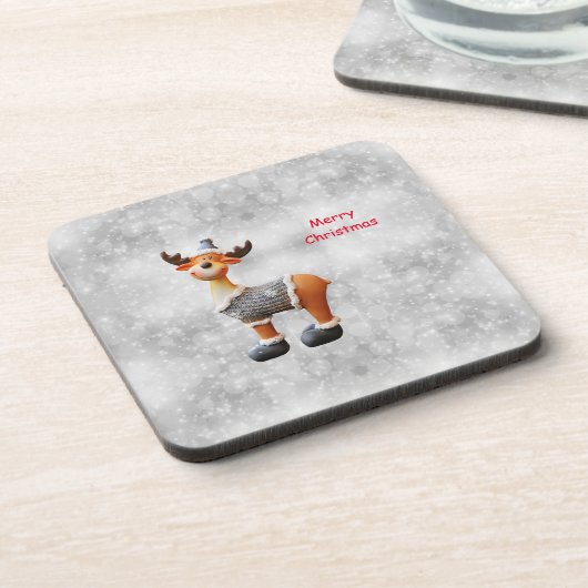 Vrolijk kerstgedoe met een pet bier onderzetter (Linkerzijde)