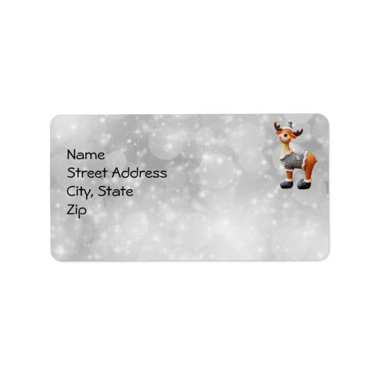 Vrolijk kerstgedoe met een pet etiket (Voorkant)