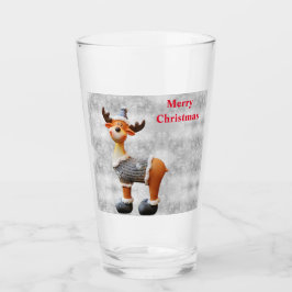 Vrolijk kerstgedoe met een pet glas