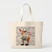 Vrolijk kerstgedoe met een pet grote tote bag (Voorkant)