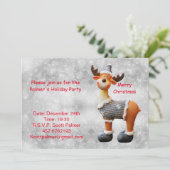 Vrolijk kerstgedoe met een pet kaart (Staand voorkant)