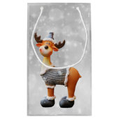 Vrolijk kerstgedoe met een pet klein cadeauzakje (Achterkant)