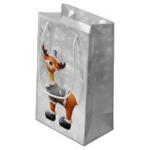 Vrolijk kerstgedoe met een pet klein cadeauzakje (Achterkant Gekanteld)