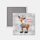 Vrolijk kerstgedoe met een pet magneet (Voorkant / Achterkant)