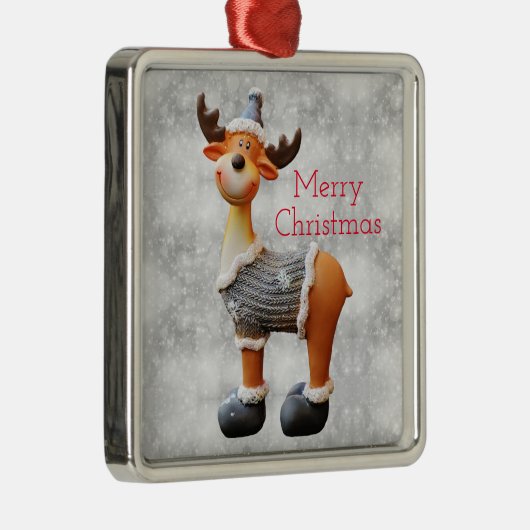 Vrolijk kerstgedoe met een pet metalen ornament (Rechts)