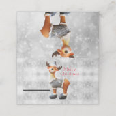 Vrolijk kerstgedoe met een pet plaatskaartje (Buitenkant ongevouwen)