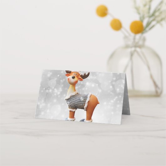 Vrolijk kerstgedoe met een pet plaatskaartje (Achterkant)