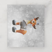 Vrolijk kerstgedoe met een pet plaatskaartje (Binnenkant ongevouwen)