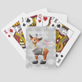 Vrolijk kerstgedoe met een pet pokerkaarten