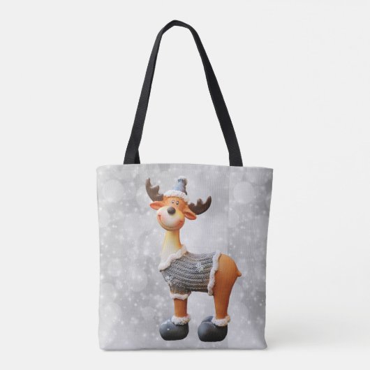 Vrolijk kerstgedoe met een pet tote bag (Achterkant)