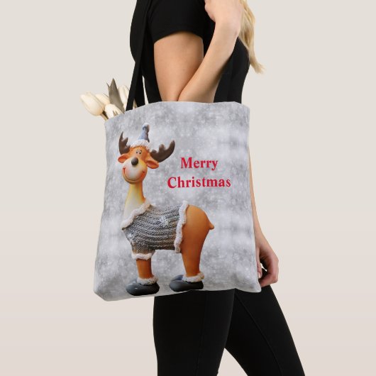 Vrolijk kerstgedoe met een pet tote bag (Dichtbij)