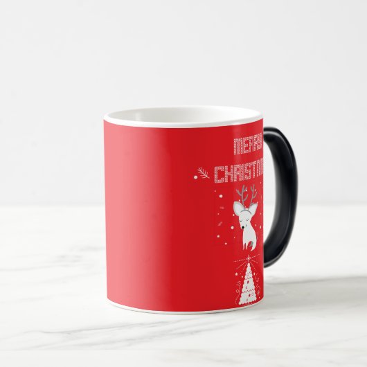 Vrolijk kerstgeintje magische mok (Voorkant rechts)